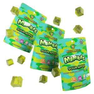 Muha Meds Sour Apple (Sativa): Infused Gummies – 100 Milligrams Edible Pack
