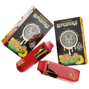 Muha Meds Papaya Live (Indica): Mavricks Disposable Vape – 500 mg (0.017 Oz)