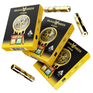 Cali Gas OG (Hybrid): Muha Meds Cartridge – 1 Gram Distillate- Cali Gas OG Muha Meds Cartridge