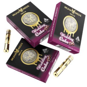 Wedding Cake (Indica): Muha Meds Cartridges – 1 Gram Distillate- Cartridge Muha Meds
