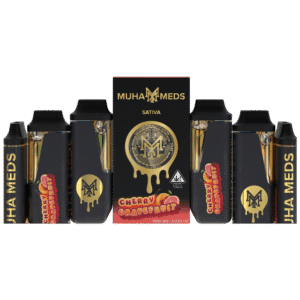 Muha Meds Cherry Grapefruit (Sativa): 2000 MG Disposable Vape – 2 Gram All-In-One