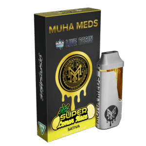 Muha Meds Super Lemon Haze (Sativa): Disposable Vape – 1 Gram Live Resin