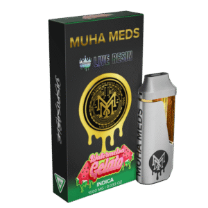 Muha Meds Watermelon Gelato (Indica): Disposable Vape – 1 Gram Live Resin
