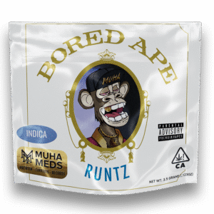 Muha Meds Bored Ape Runtz Strain (Indica): Cannabis Flower (Premium) – 3.5 g Weed Pack